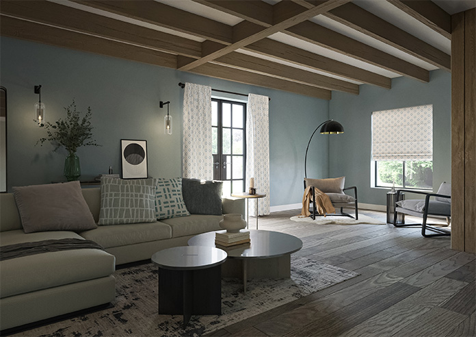 Huaraz Velvet, Mid Blue - Made to Measure Curtains - Image 8